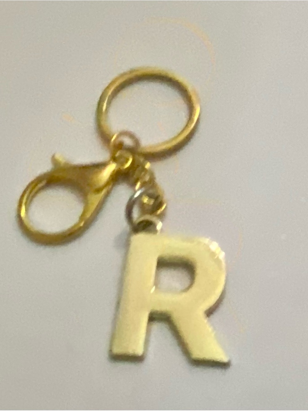 Stunning, 2-Way Gold “R” Monogram Handbag Charm -Key Chain